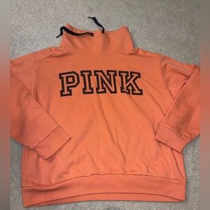 VS PINK Cowl Neck Coral Sweatshirt Size L
